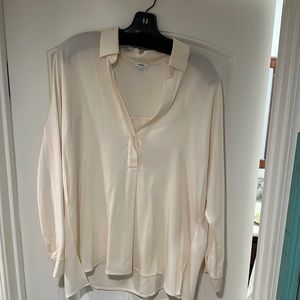 Vince woman’s white blouse. Size Medium, lightly worn.